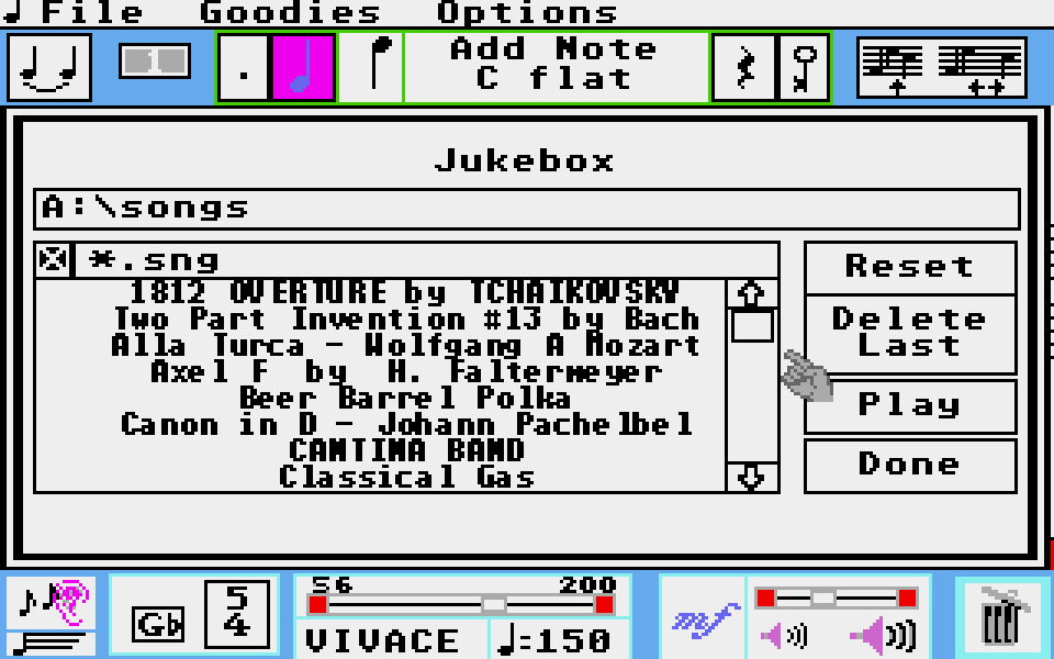 Music Studio Songs atari screenshot